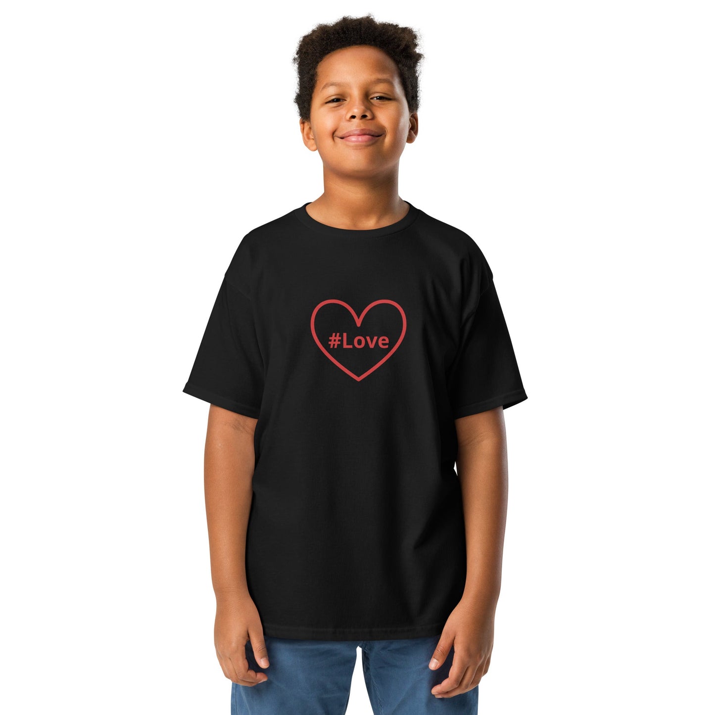 #Love Red Heart Youth Classic Tee - Kid's & Youth Apparel - Discovery Co.