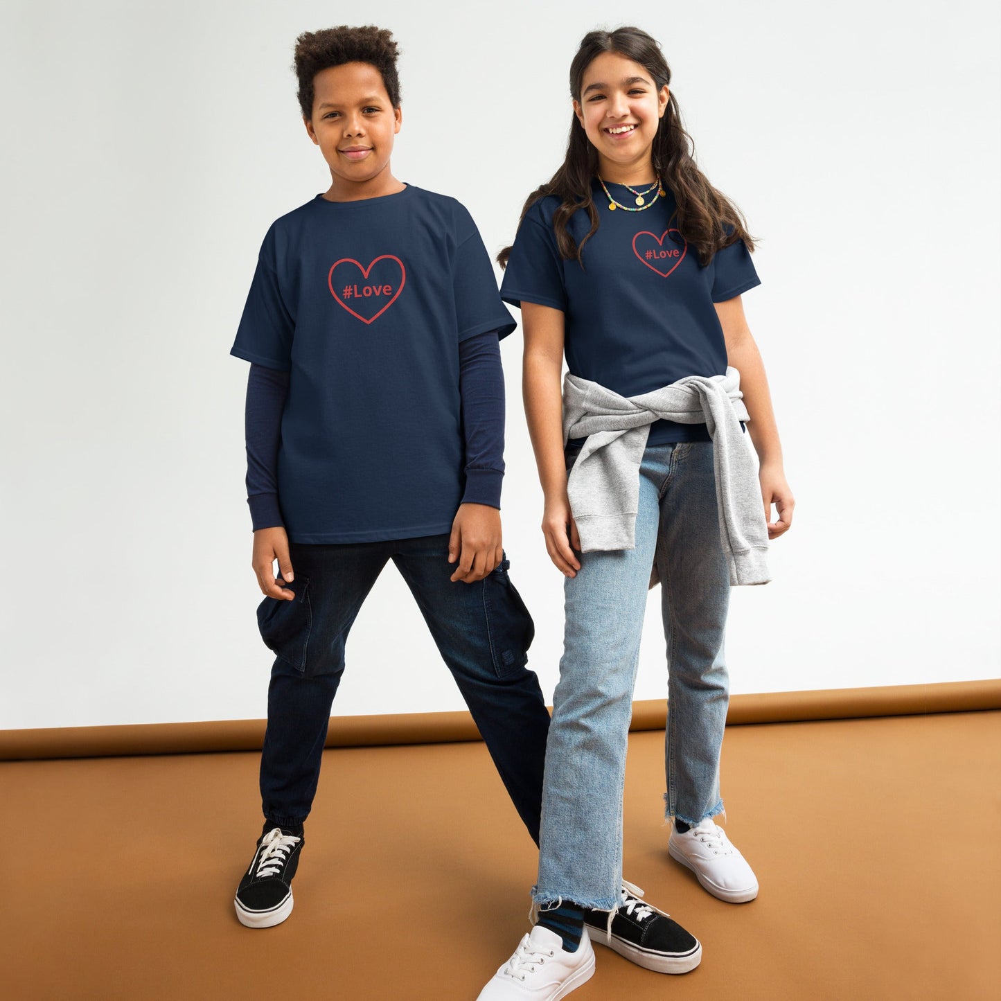 #Love Red Heart Youth Classic Tee - Kid's & Youth Apparel - Discovery Co.