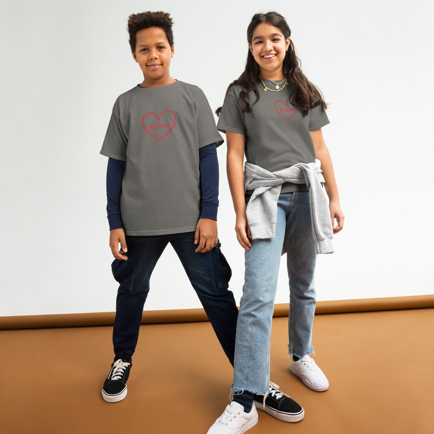 #Love Red Heart Youth Classic Tee - Kid's & Youth Apparel - Discovery Co.