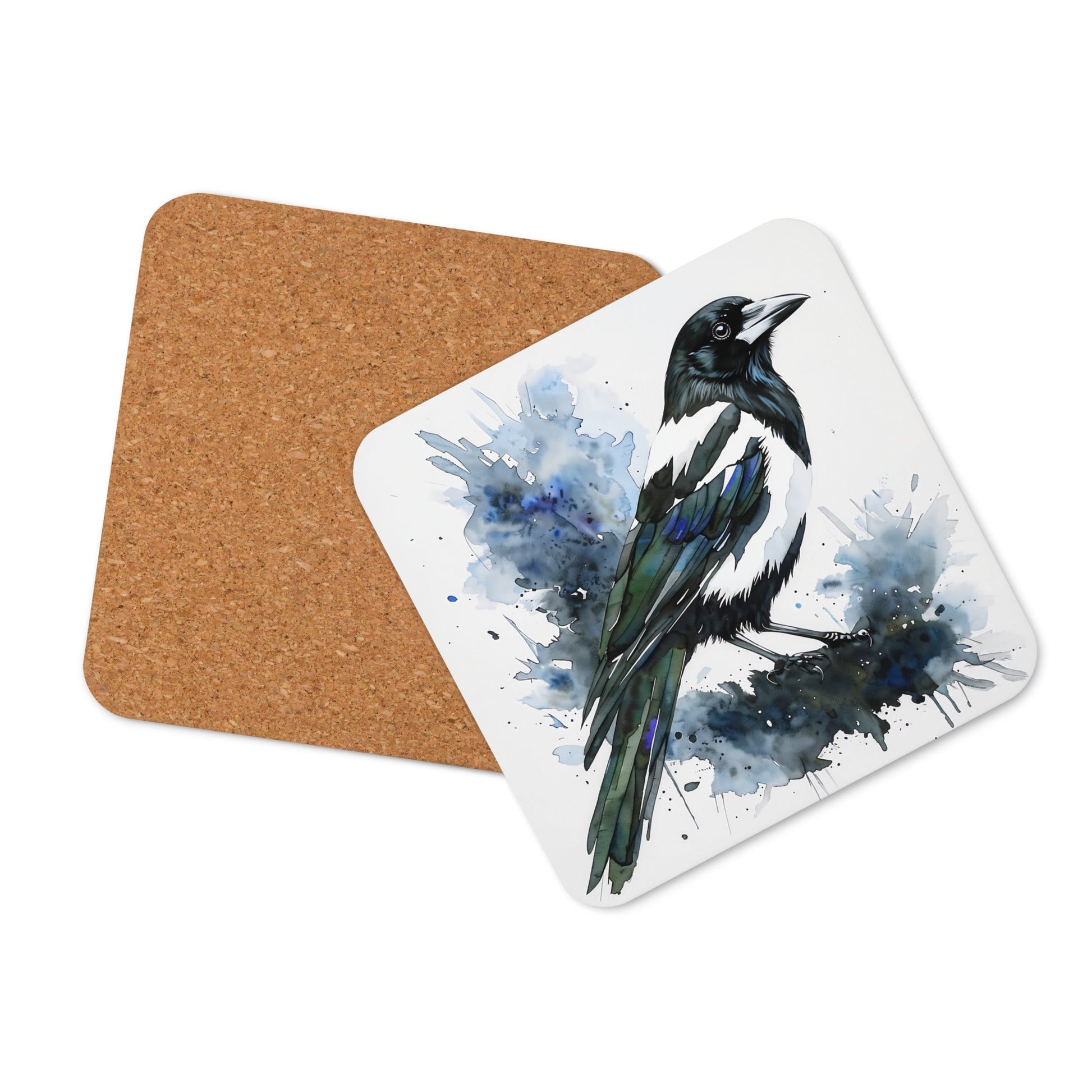 Magpie Cork - Back Coaster - Coasters - Discovery Co.