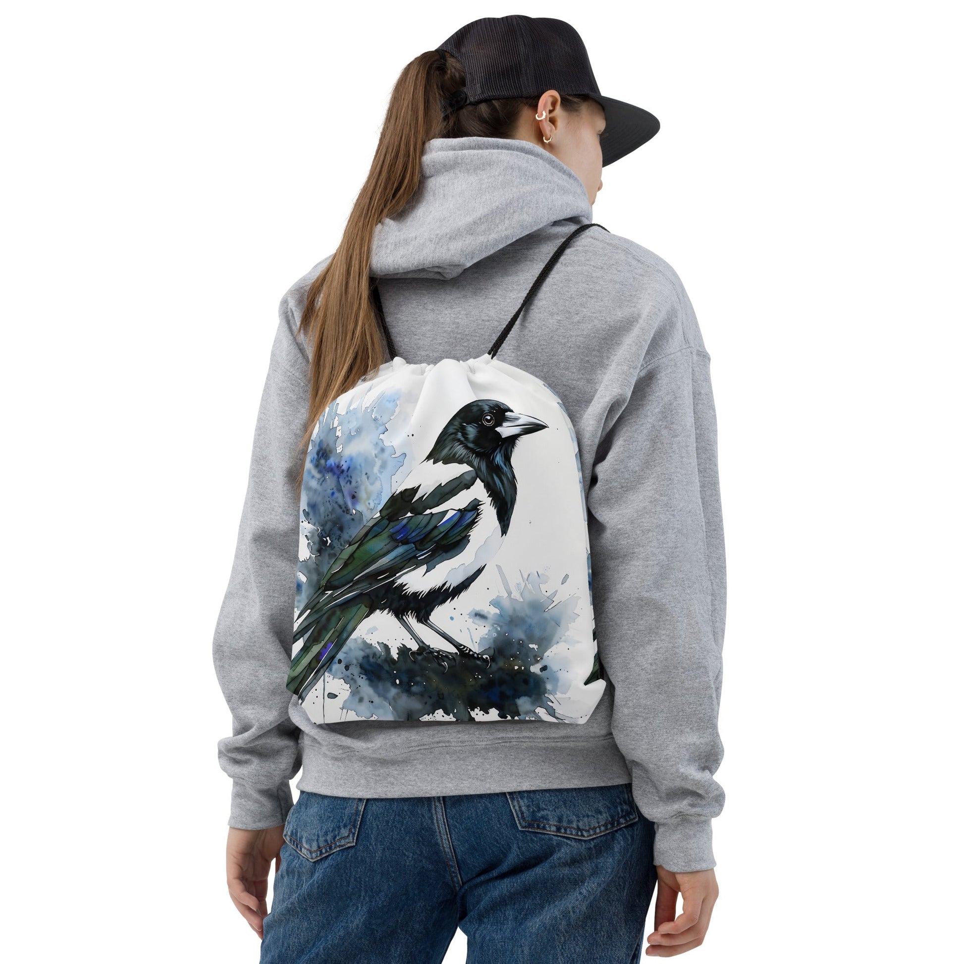 Magpie Drawstring Bag - Drawstring Bag - Discovery Co.