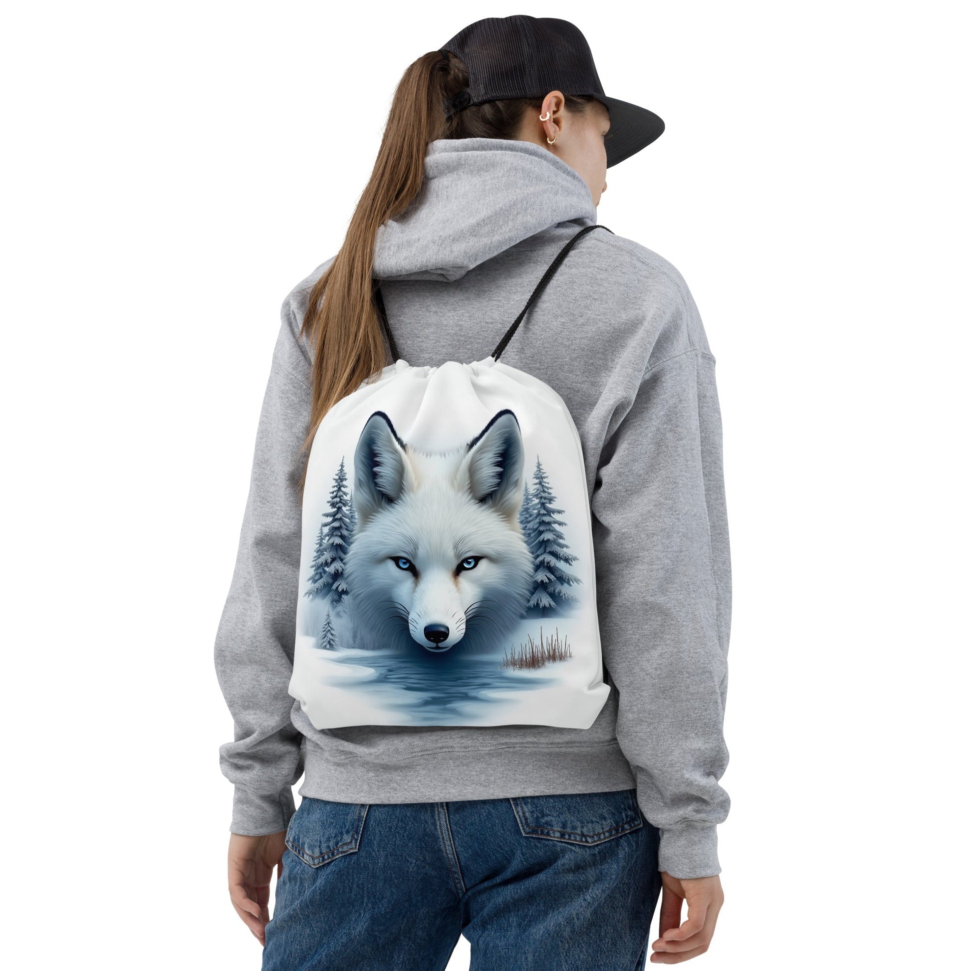 Majestic Fox Drawstring Bag - Drawstring Bag - Discovery Co.