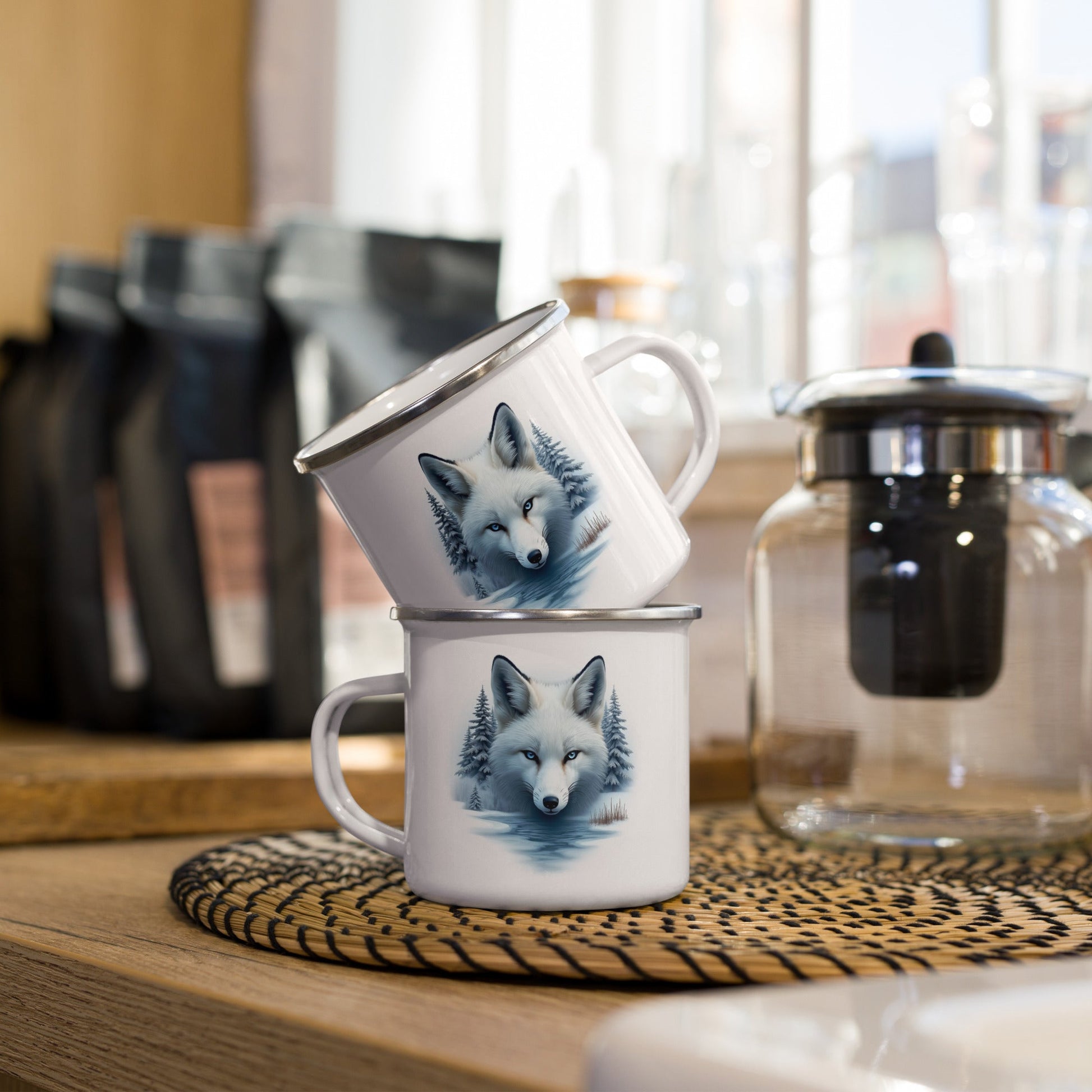 Majestic Fox Enamel Mug - Mugs - Discovery Co.