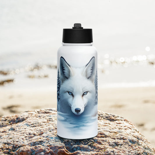 Majestic Fox Stainless Steel Water Bottle With Straw Lid - Stainless Steel Water Bottle With Straw Lid - Discovery Co.