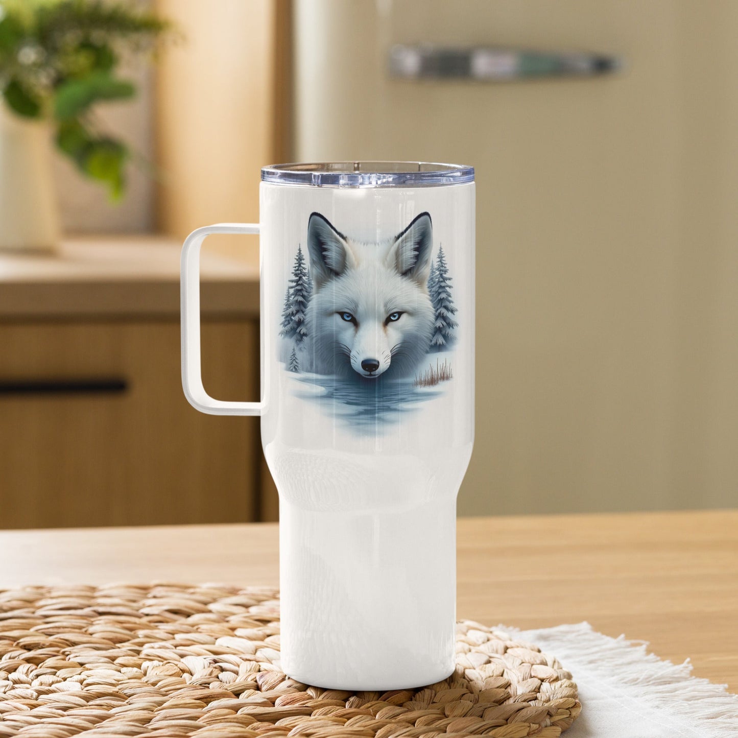 Majestic Fox Travel Mug With Handle (25 oz and 40 oz) - Travel Mug - Discovery Co.