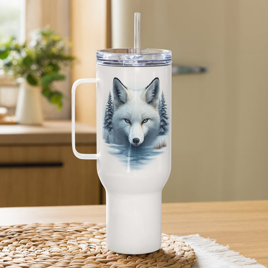Majestic Fox Travel Mug With Handle (25 oz and 40 oz) - Travel Mug - Discovery Co.