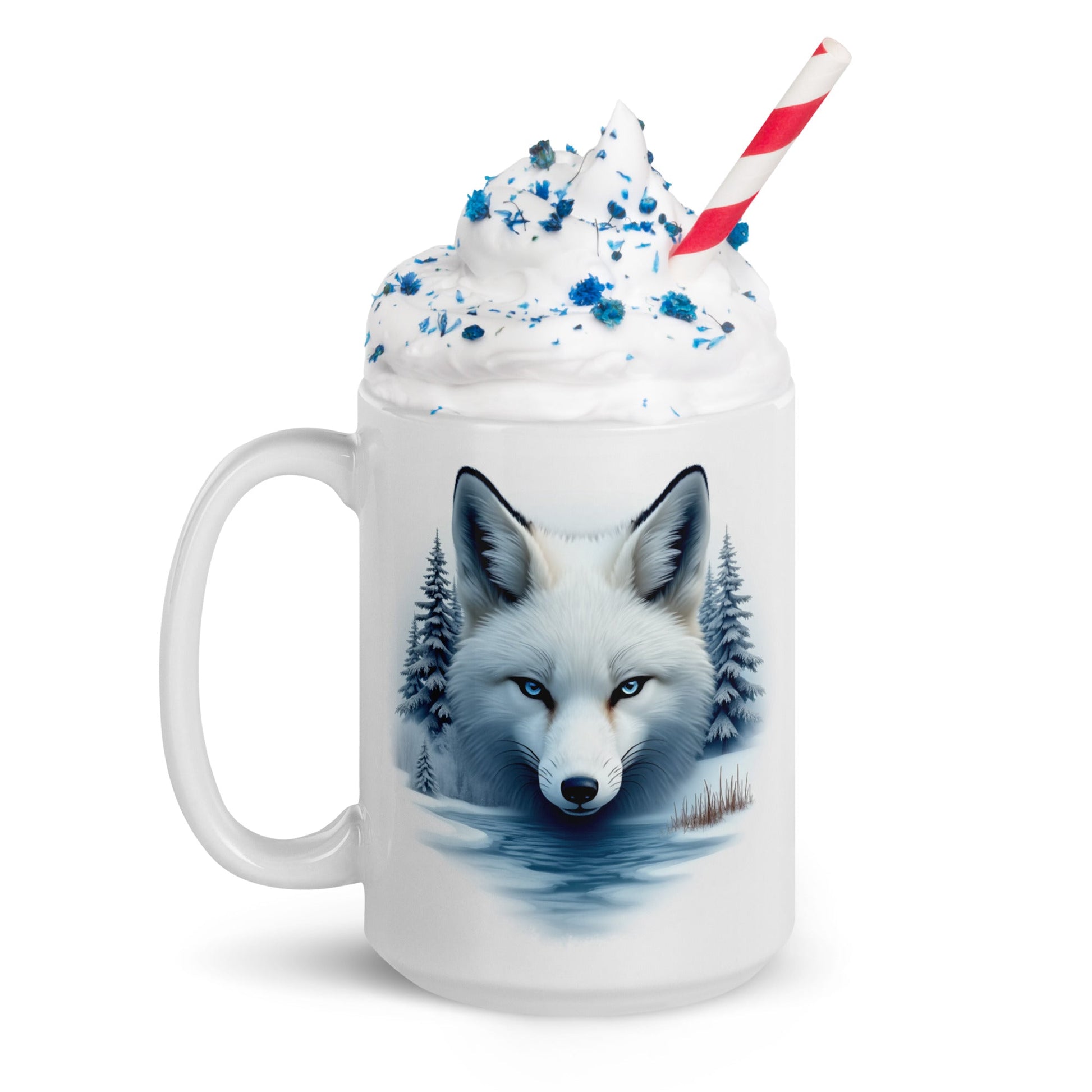 Majestic Fox White Glossy Mug (11 oz, 15 oz, 20 oz) - Mugs - Discovery Co.