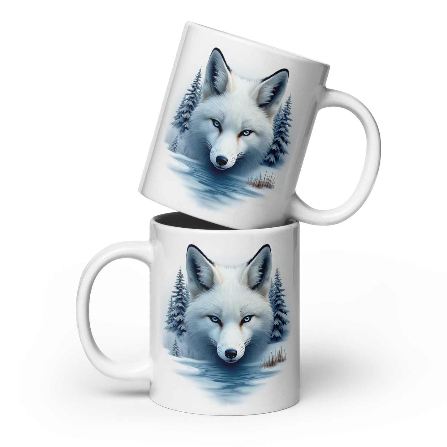 Majestic Fox White Glossy Mug (11 oz, 15 oz, 20 oz) - Mugs - Discovery Co.