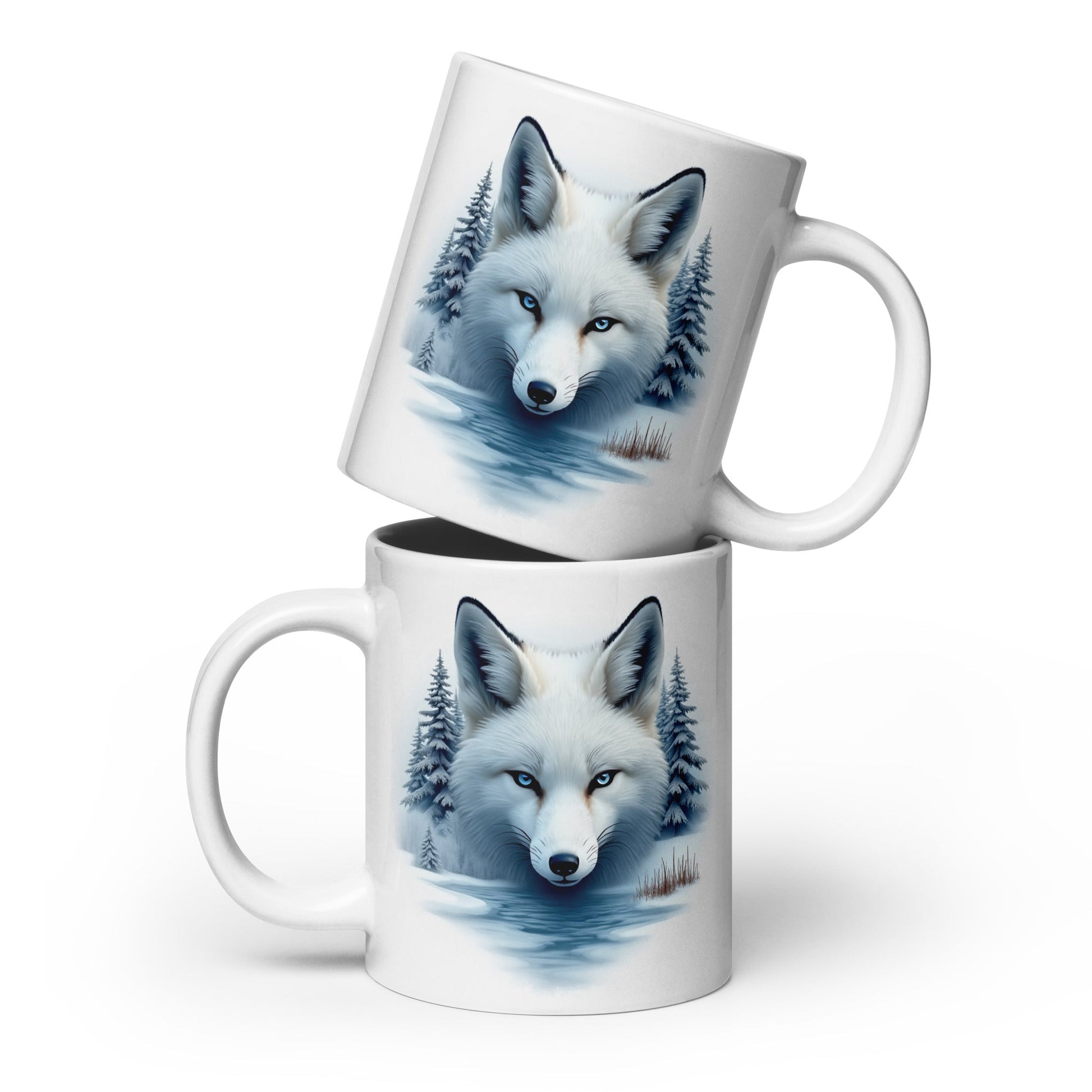 Majestic Fox White Glossy Mug (11 oz, 15 oz, 20 oz) - Mugs - Discovery Co.