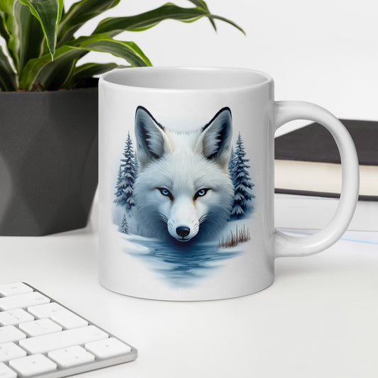 Majestic Fox White Glossy Mug (11 oz, 15 oz, 20 oz) - Mugs - Discovery Co.