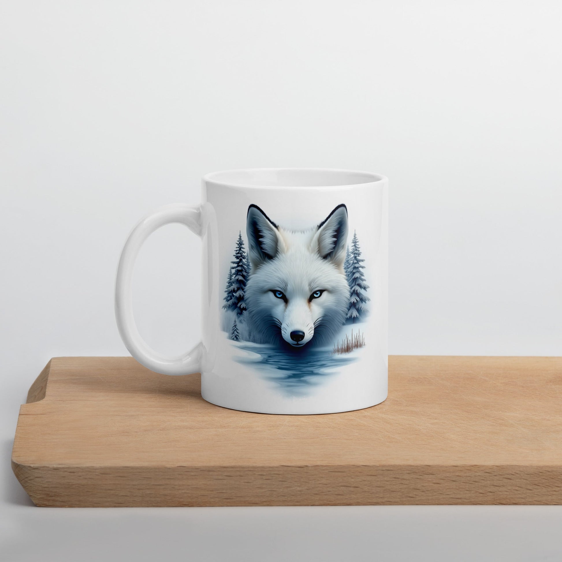 Majestic Fox White Glossy Mug (11 oz, 15 oz, 20 oz) - Mugs - Discovery Co.
