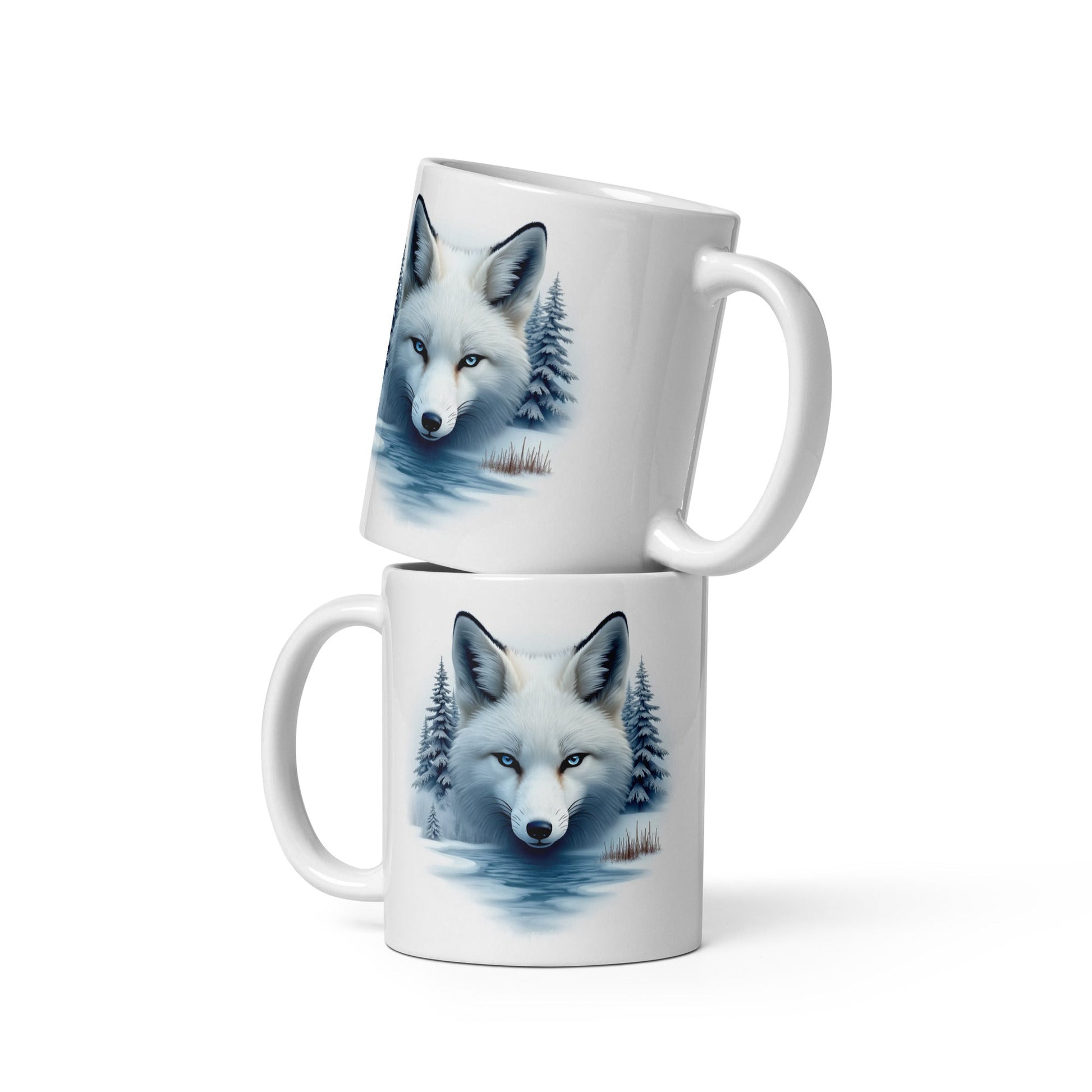 Majestic Fox White Glossy Mug (11 oz, 15 oz, 20 oz) - Mugs - Discovery Co.