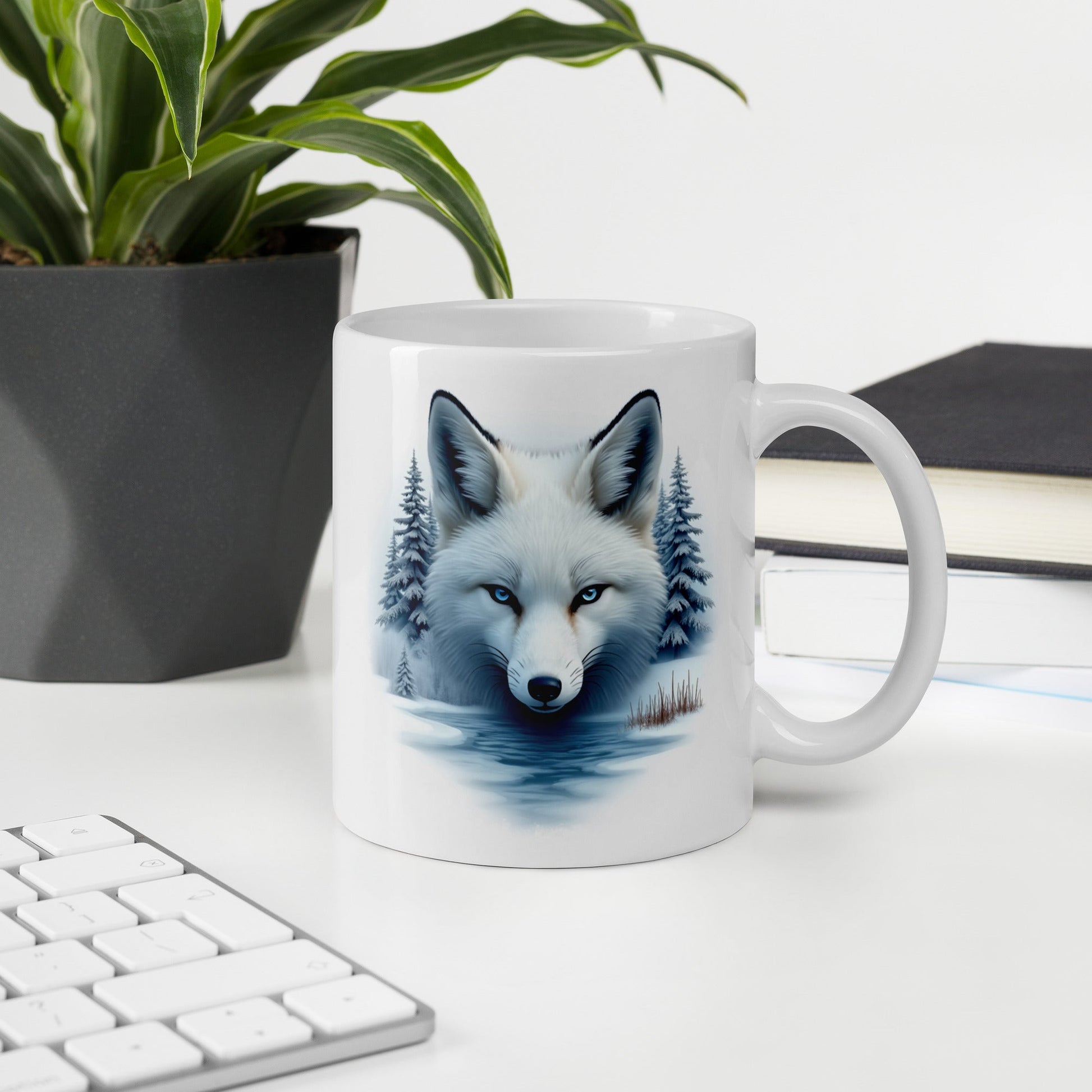 Majestic Fox White Glossy Mug (11 oz, 15 oz, 20 oz) - Mugs - Discovery Co.