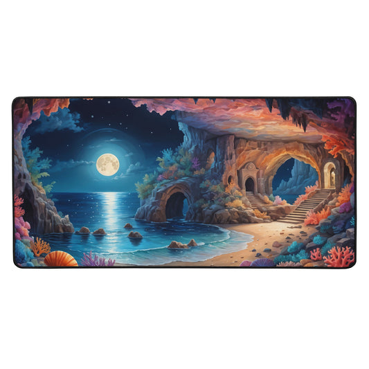 Majestic Moonlit Beach Desk Mat - Mouse Pads - Discovery Co.