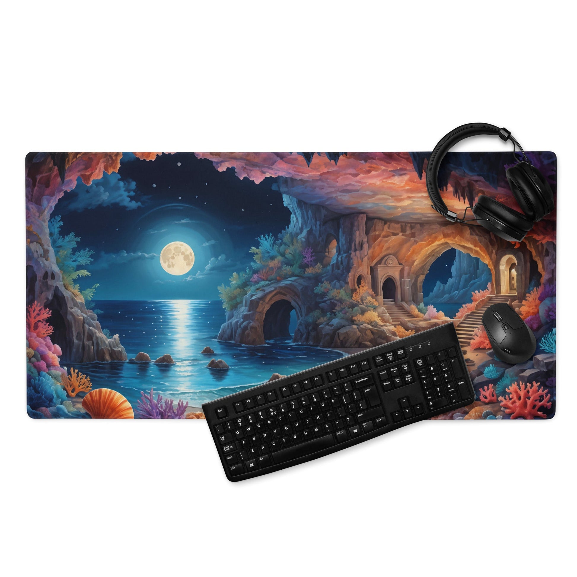 Majestic Moonlit Beach Gaming Mouse Pad - Mouse Pads - Discovery Co.