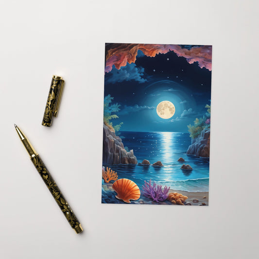 Majestic Moonlit Beach Greeting Card - Greeting Card - Discovery Co.