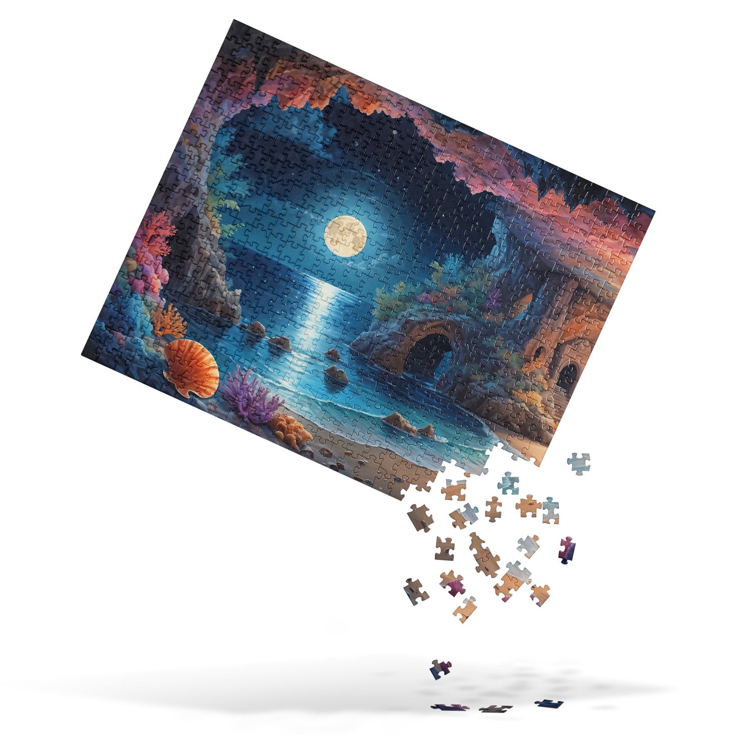 Majestic Moonlit Beach Jigsaw Puzzle - Puzzle - Discovery Co.