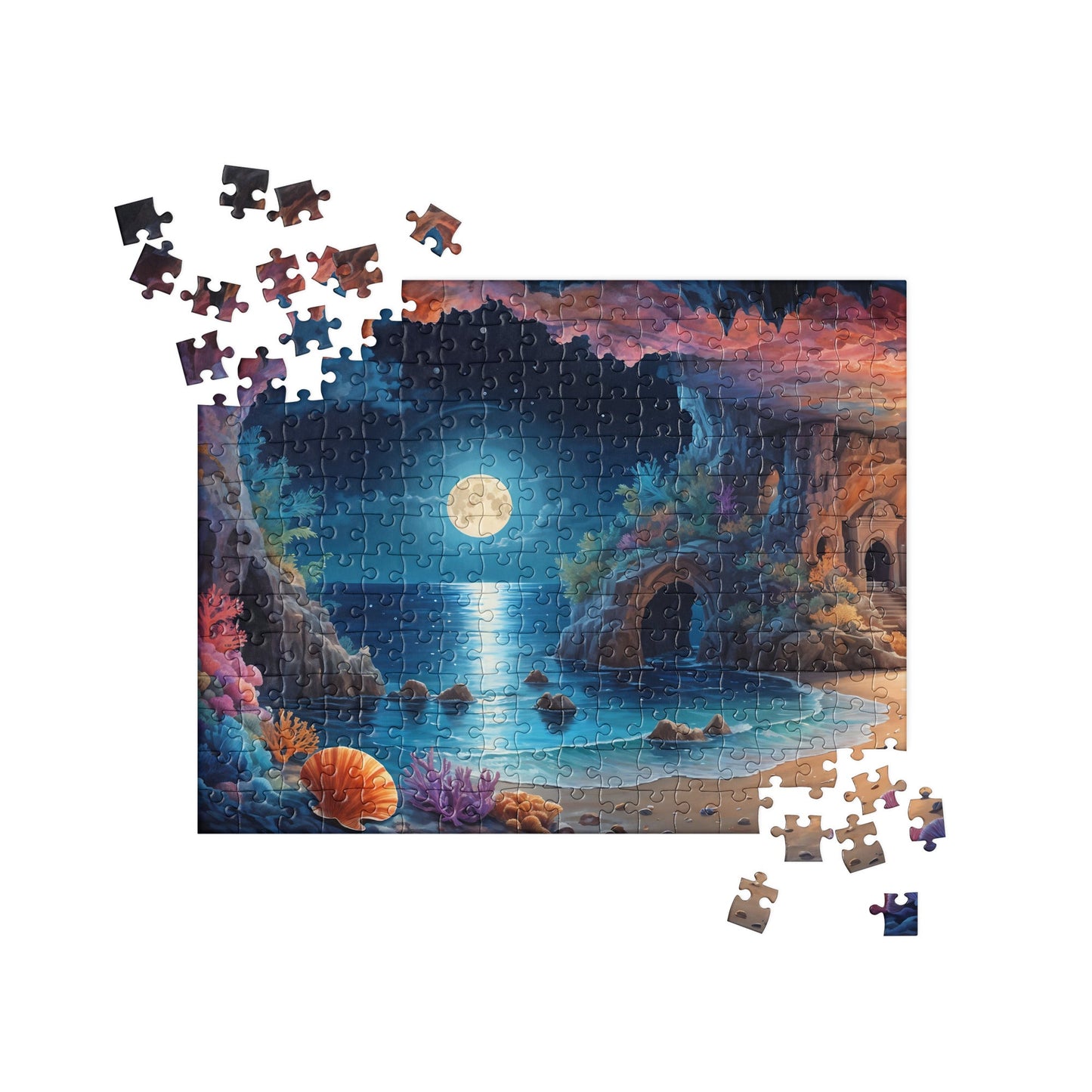 Majestic Moonlit Beach Jigsaw Puzzle - Puzzle - Discovery Co.