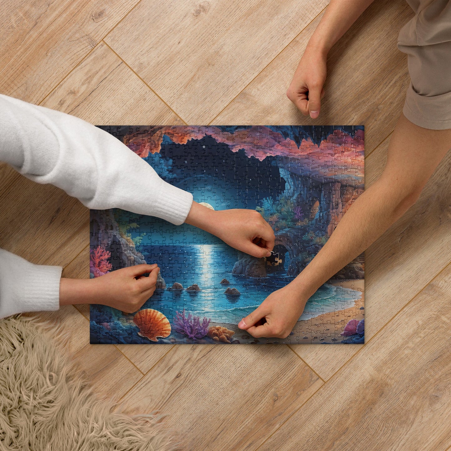 Majestic Moonlit Beach Jigsaw Puzzle - Puzzle - Discovery Co.