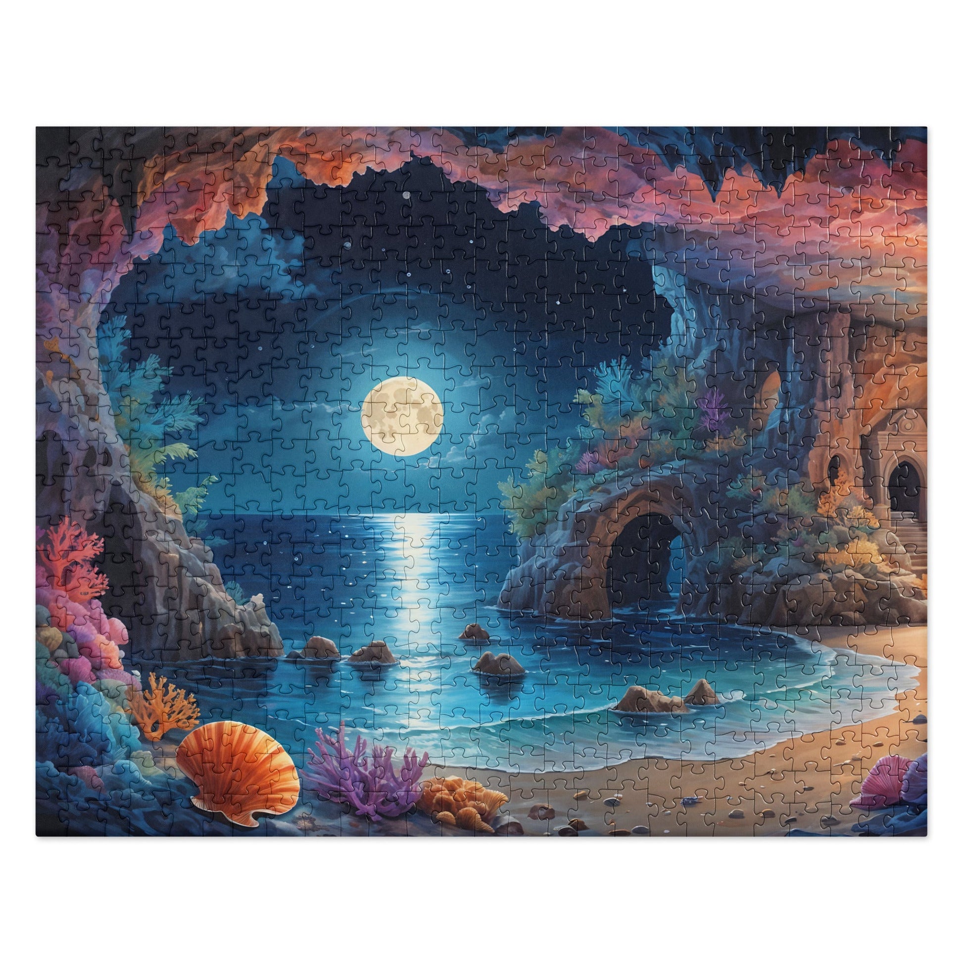 Majestic Moonlit Beach Jigsaw Puzzle - Puzzle - Discovery Co.