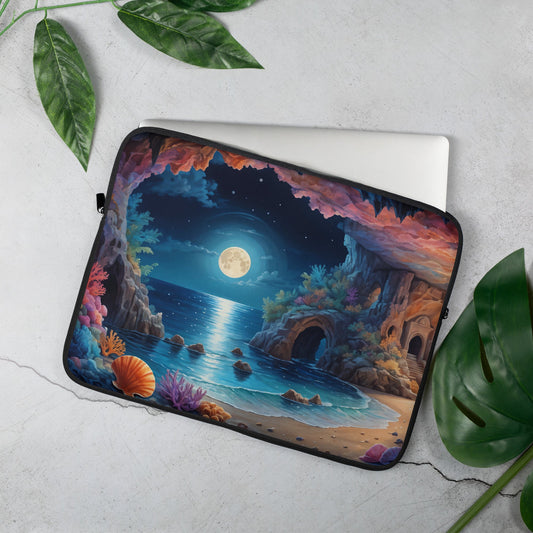 Majestic Moonlit Beach Laptop Sleeve - Laptop Cases - Discovery Co.