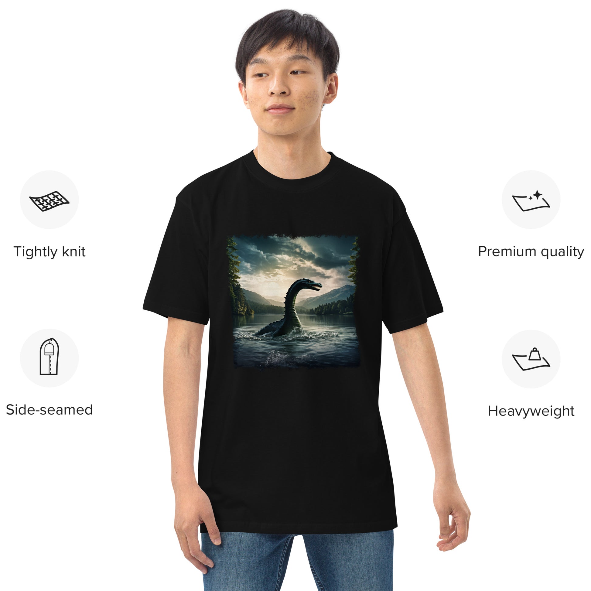 Lake Monster Men’s Premium Heavyweight Tee - Men's Shirts - Discovery Co.