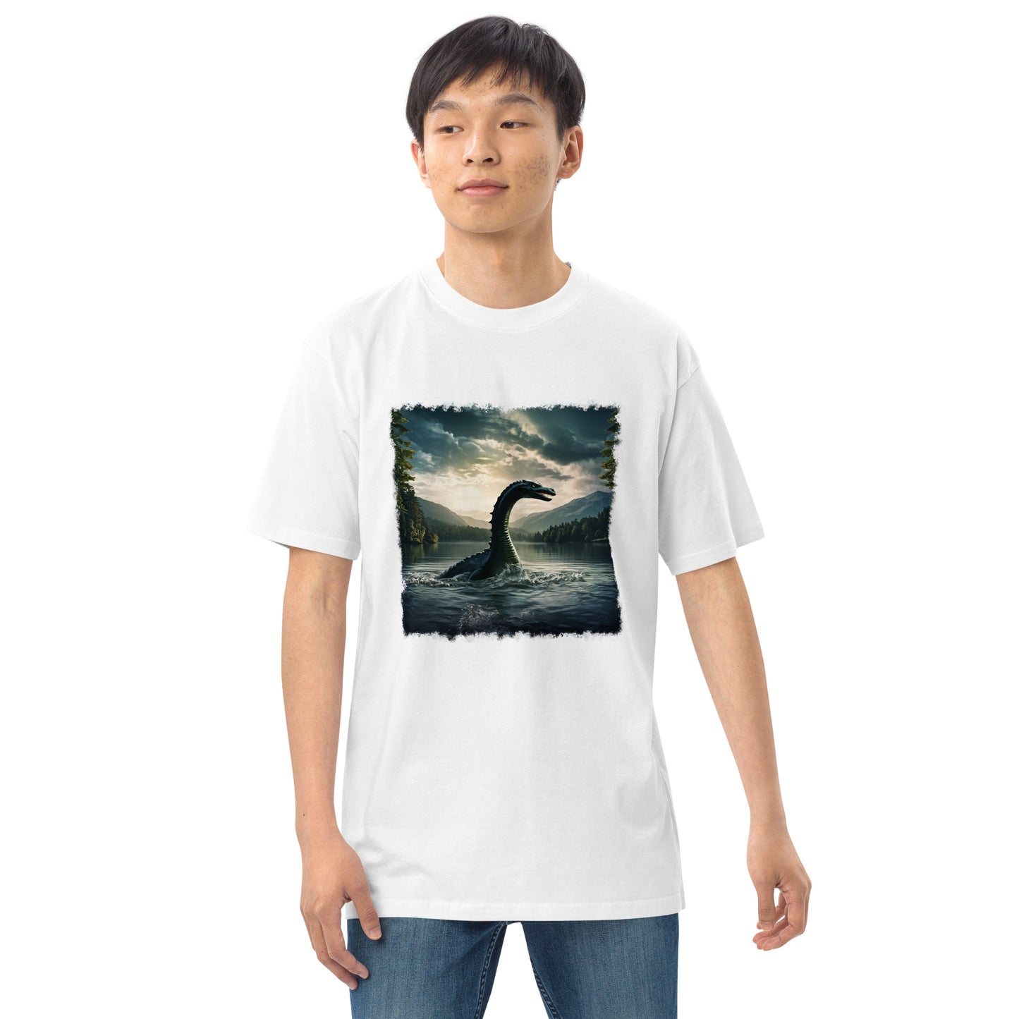 Lake Monster Men’s Premium Heavyweight Tee - Men's Shirts - Discovery Co.