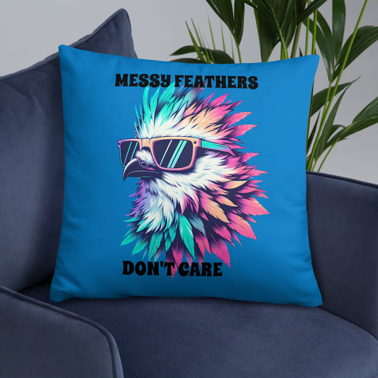 Messy Feathers Don't Care Basic Pillow - Pillows - Discovery Co.