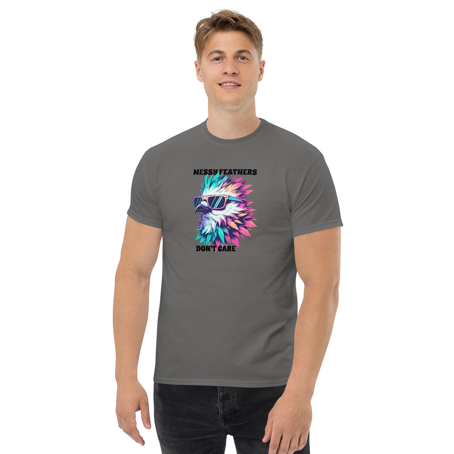 Messy Feathers Don't Care Men's (Unisex) Classic Tee - Men's Shirts - Discovery Co.