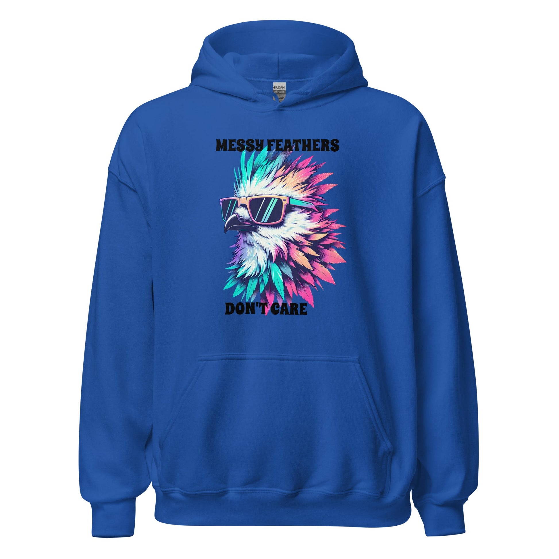 Messy Feathers Don't Care Men's (Unisex) Hoodie - Hoodies - Discovery Co.