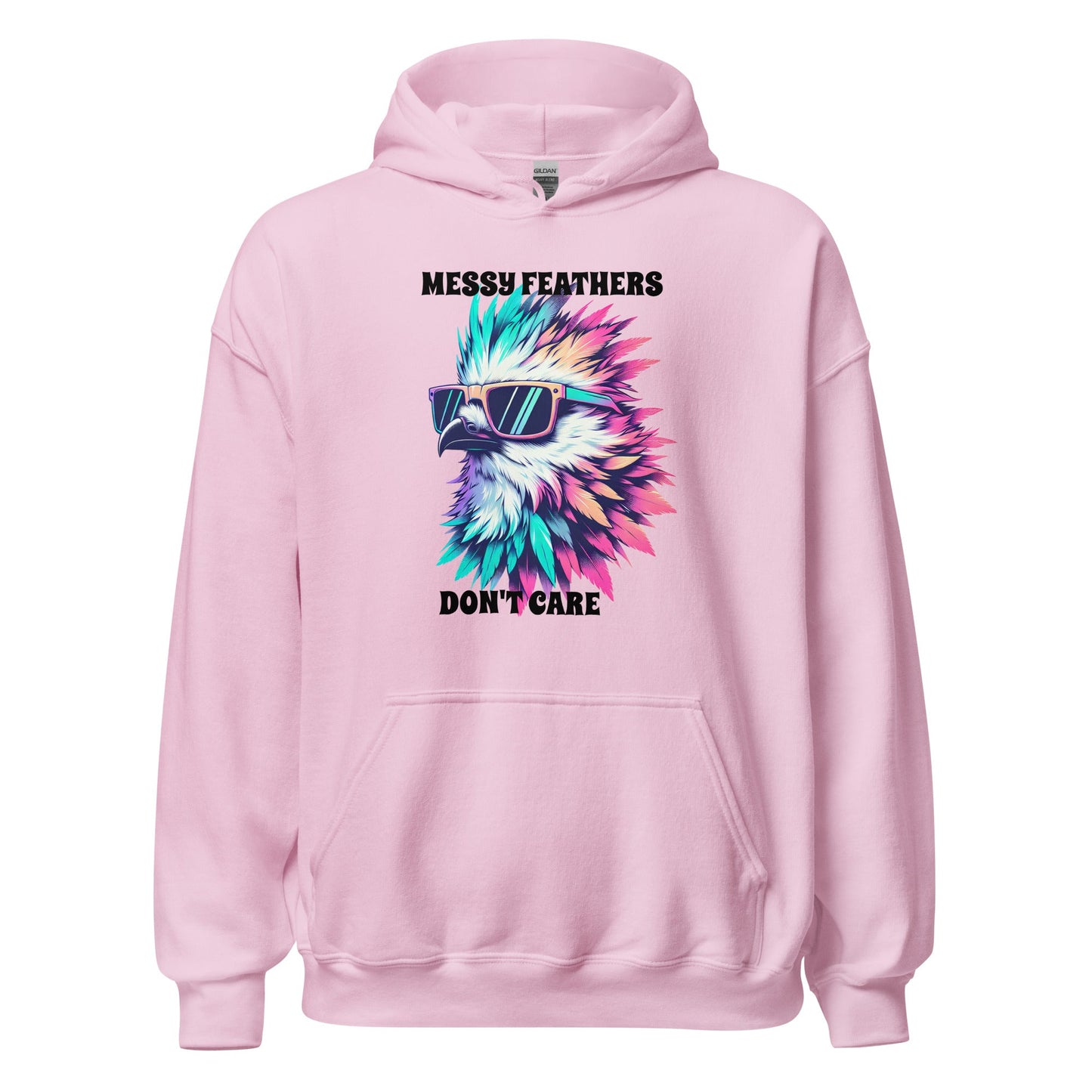 Messy Feathers Don't Care Men's (Unisex) Hoodie - Hoodies - Discovery Co.