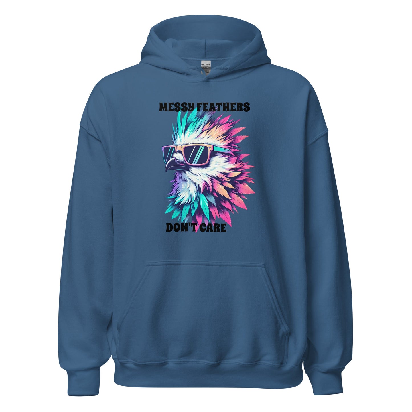 Messy Feathers Don't Care Men's (Unisex) Hoodie - Hoodies - Discovery Co.