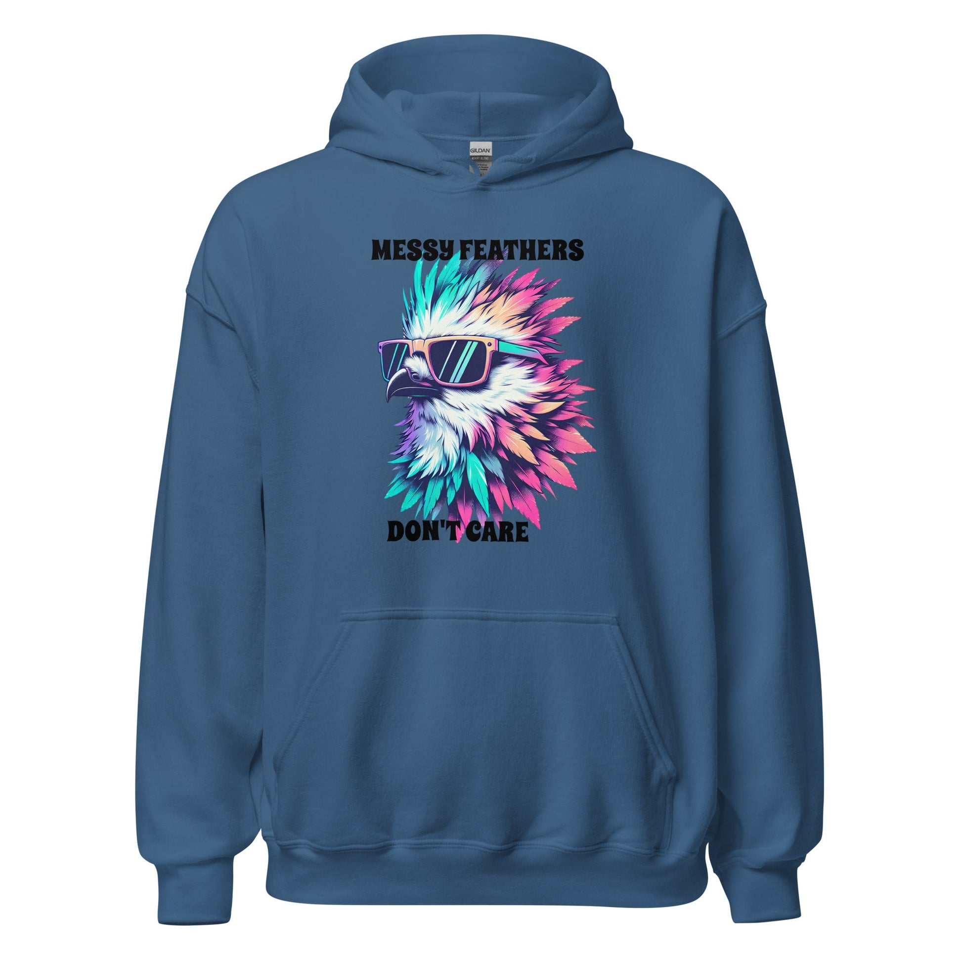 Messy Feathers Don't Care Men's (Unisex) Hoodie - Hoodies - Discovery Co.