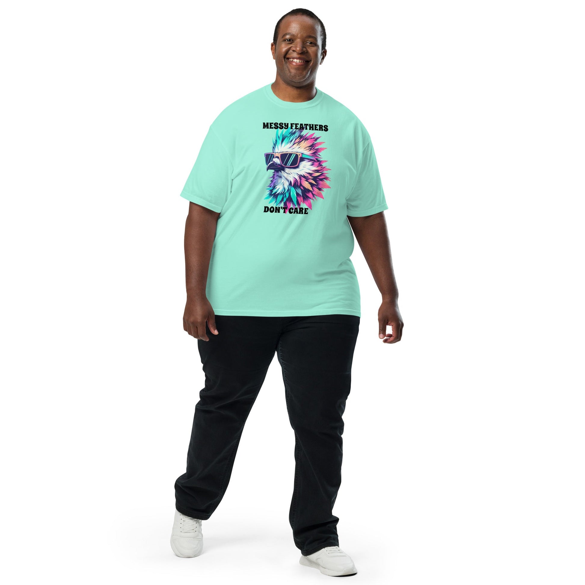 Messy Feathers Don't Care Men's (Unisex) Premium Tee - Men's Shirts - Discovery Co.