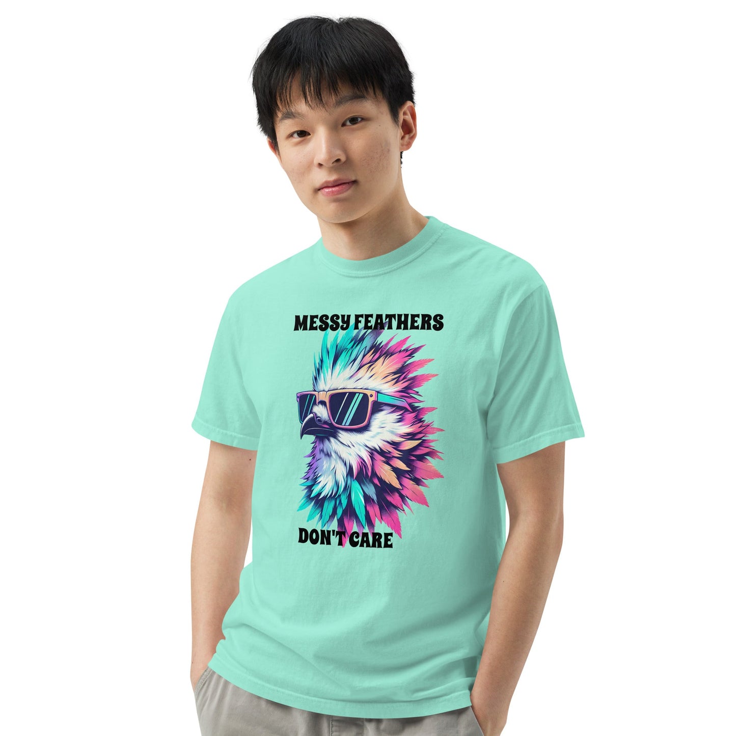 Messy Feathers Don't Care Men's (Unisex) Premium Tee - Men's Shirts - Discovery Co.