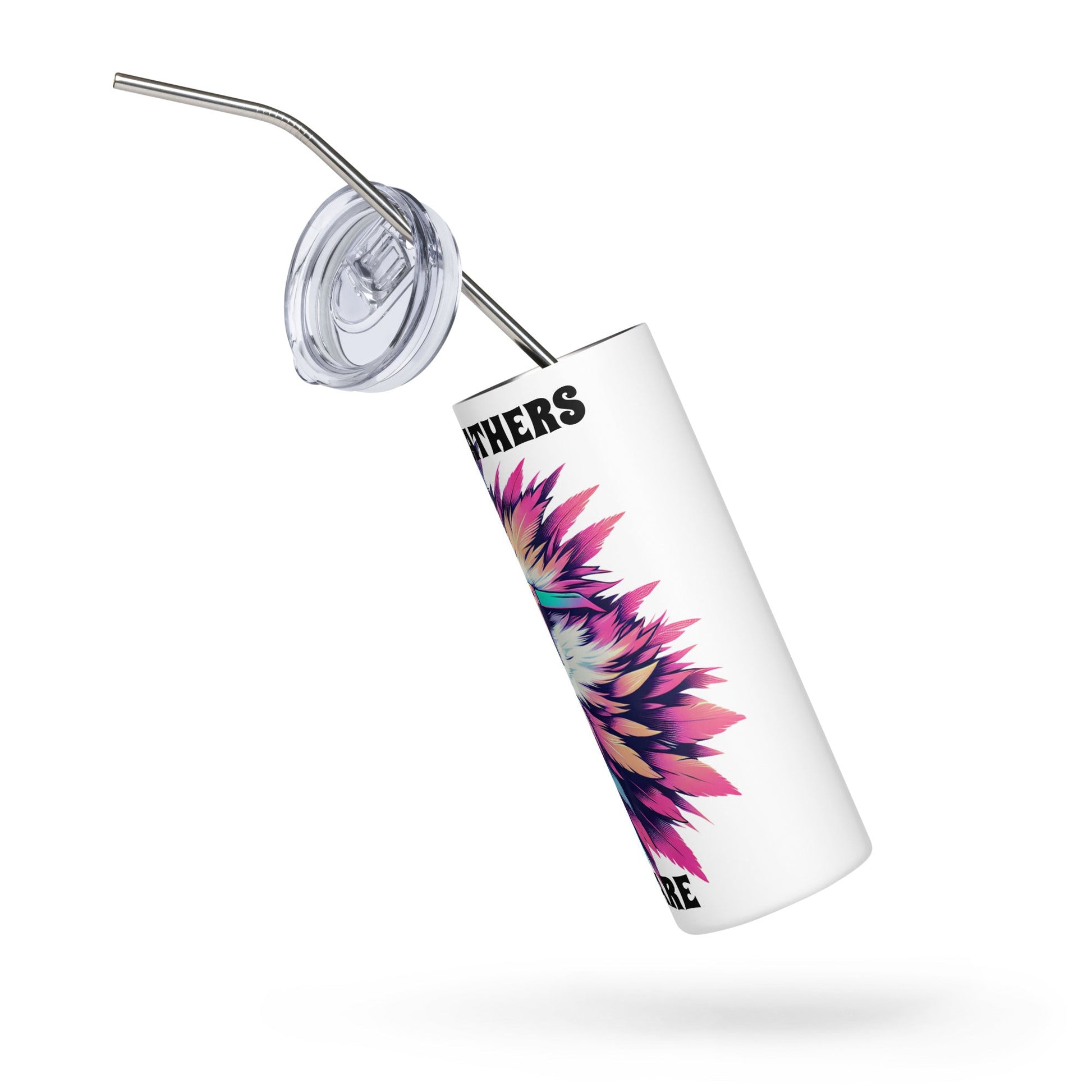 Messy Feathers Don't Care Stainless Steel Tumbler - Steel Tumbler - Discovery Co.