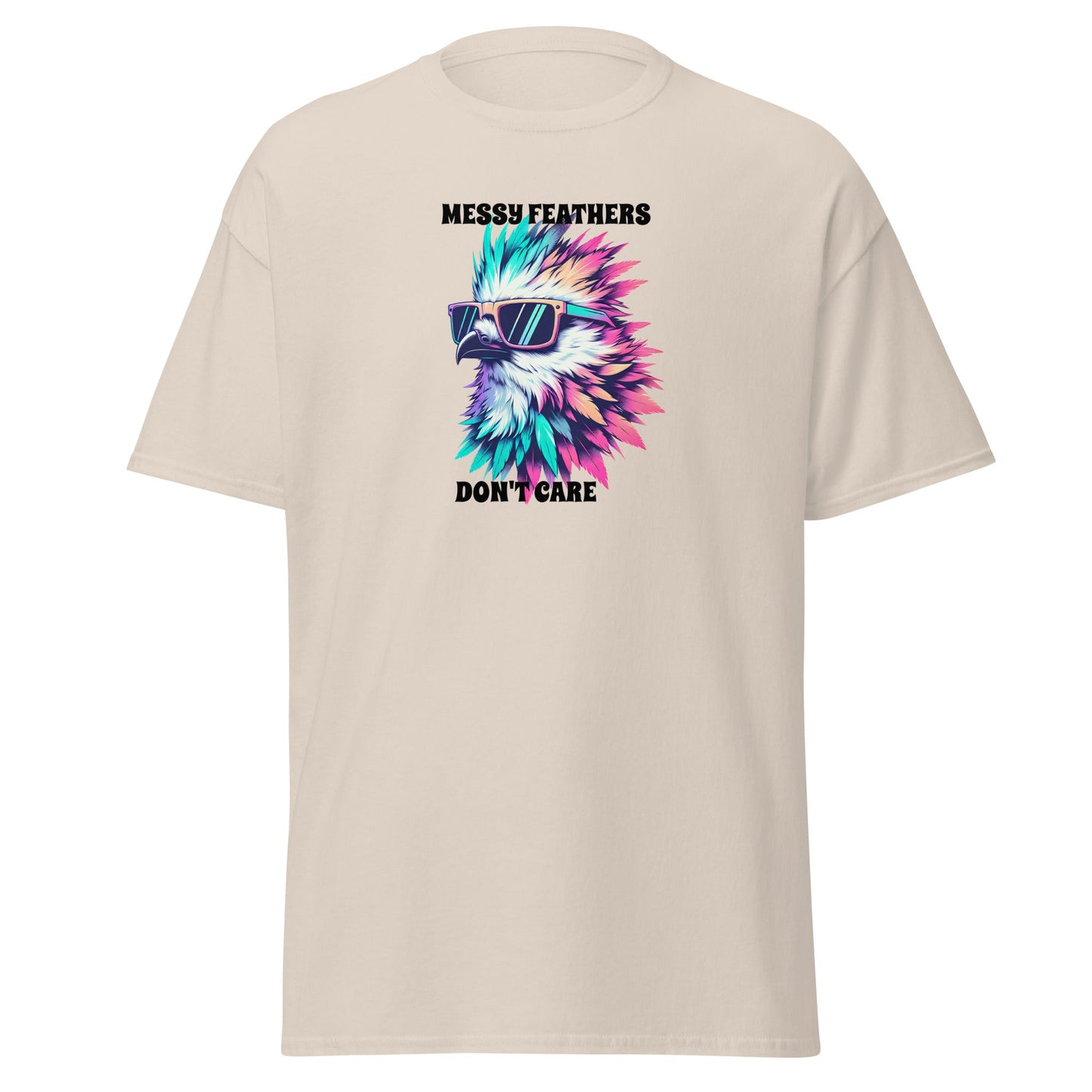 Messy Feathers Don't Care Women's (Unisex) Classic Tee - Women's Shirts - Discovery Co.