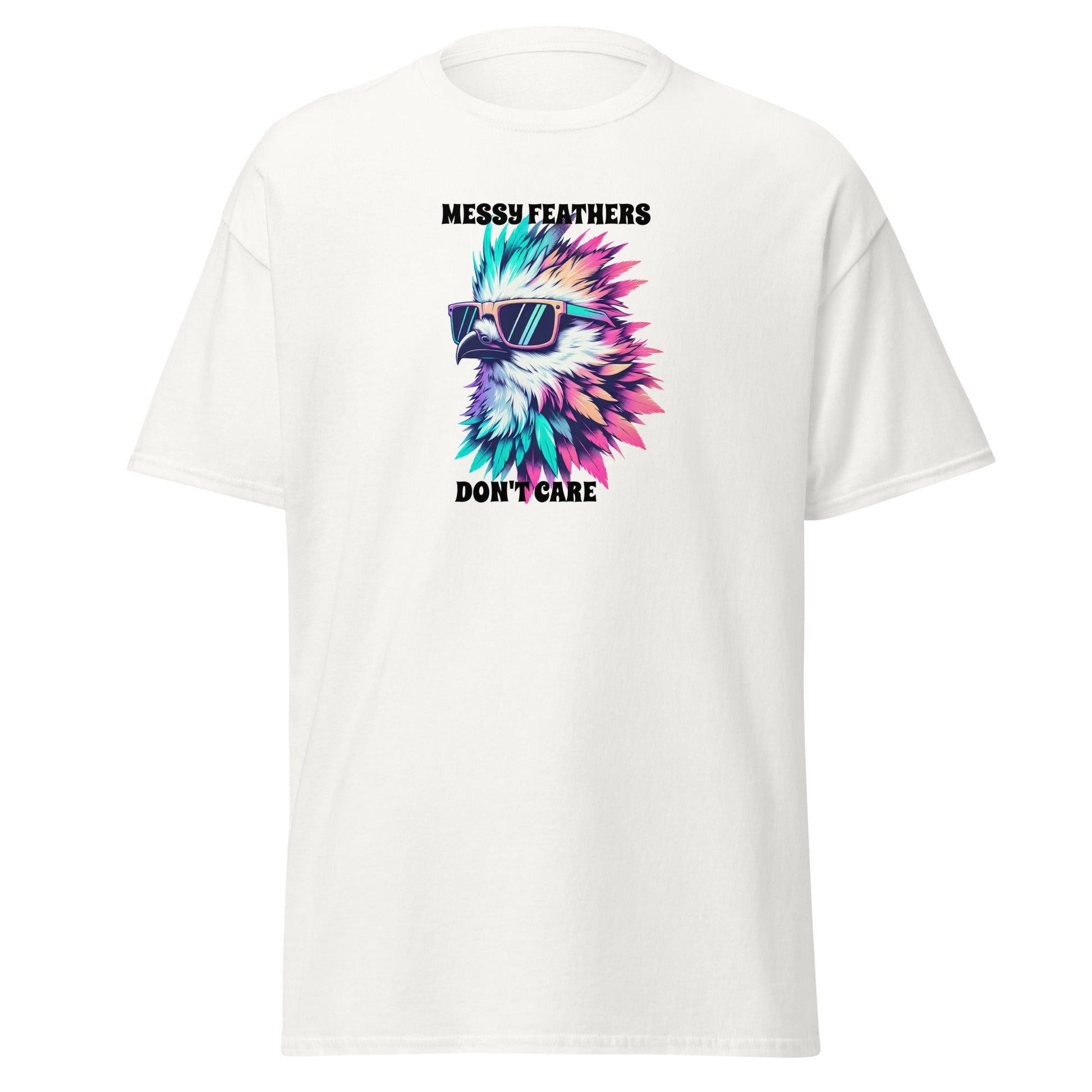 Messy Feathers Don't Care Women's (Unisex) Classic Tee - Women's Shirts - Discovery Co.