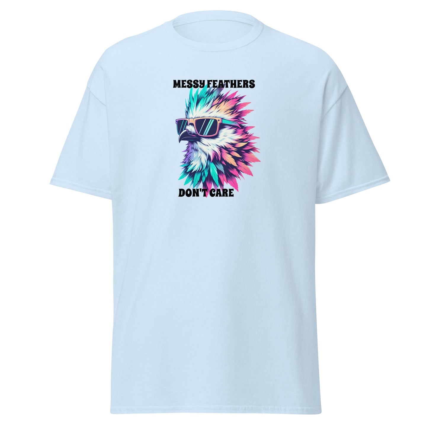 Messy Feathers Don't Care Women's (Unisex) Classic Tee - Women's Shirts - Discovery Co.