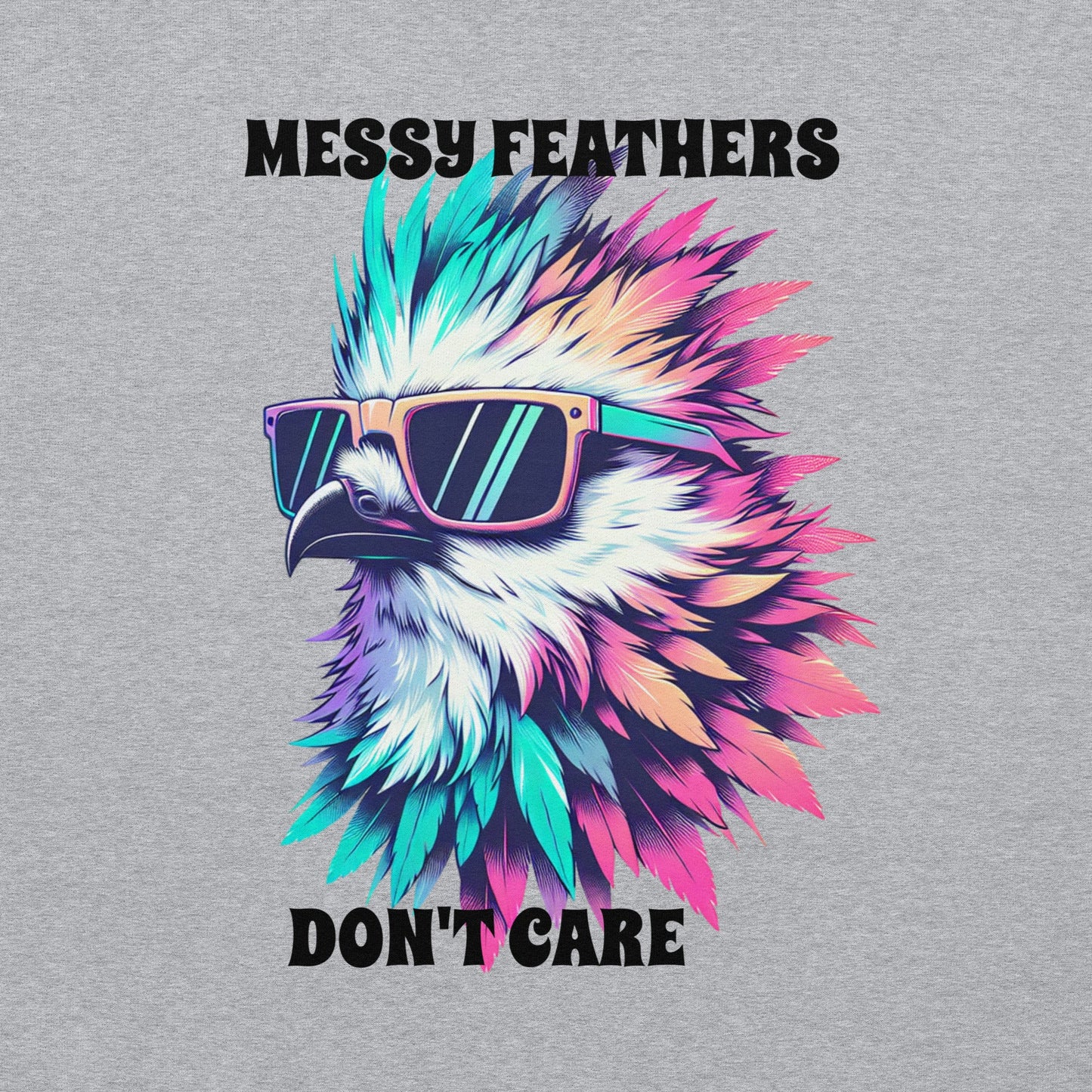 Messy Feathers Don't Care Women's (Unisex) Hoodie - Hoodies - Discovery Co.
