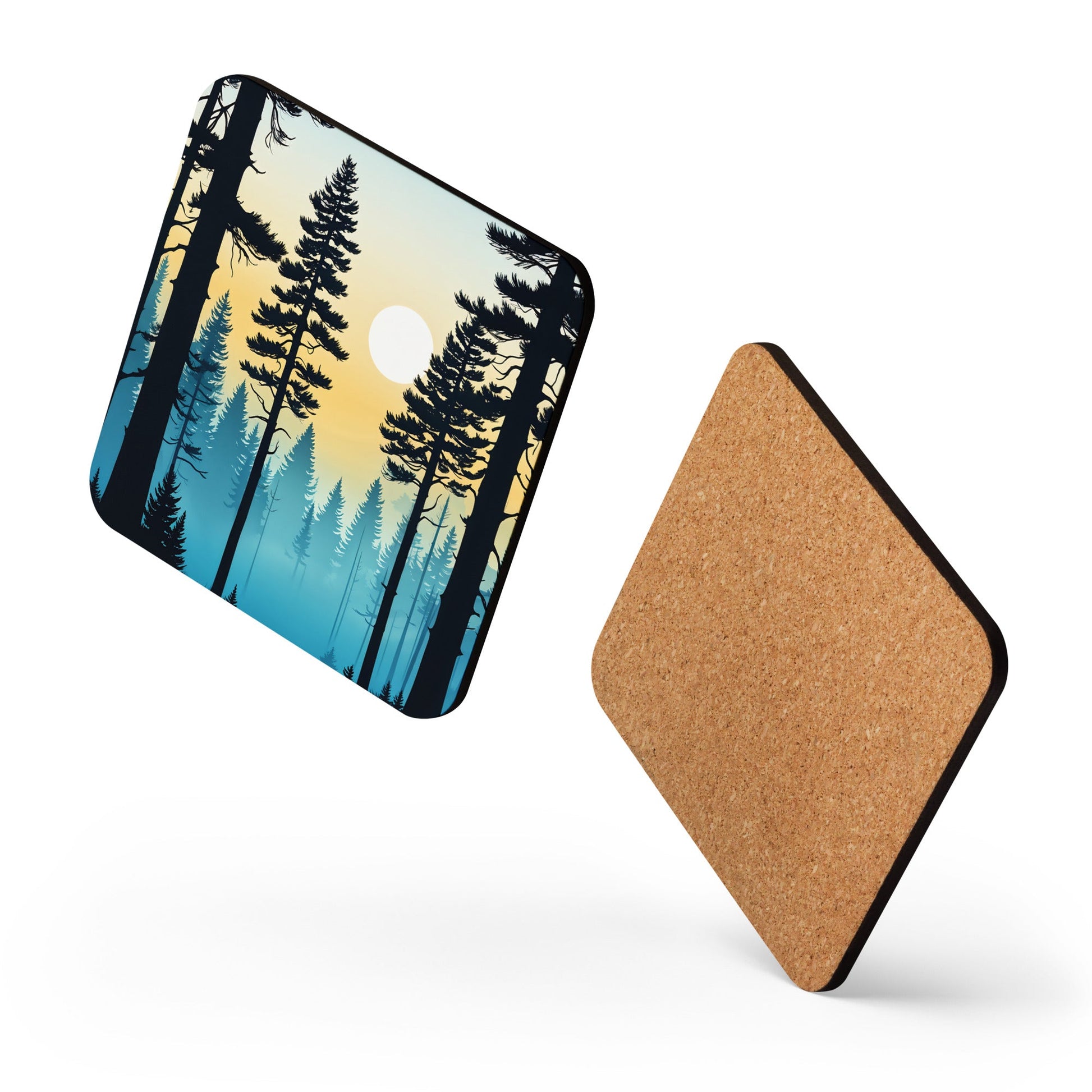 Misty Forest Cork - back Coaster - Coasters - Discovery Co.
