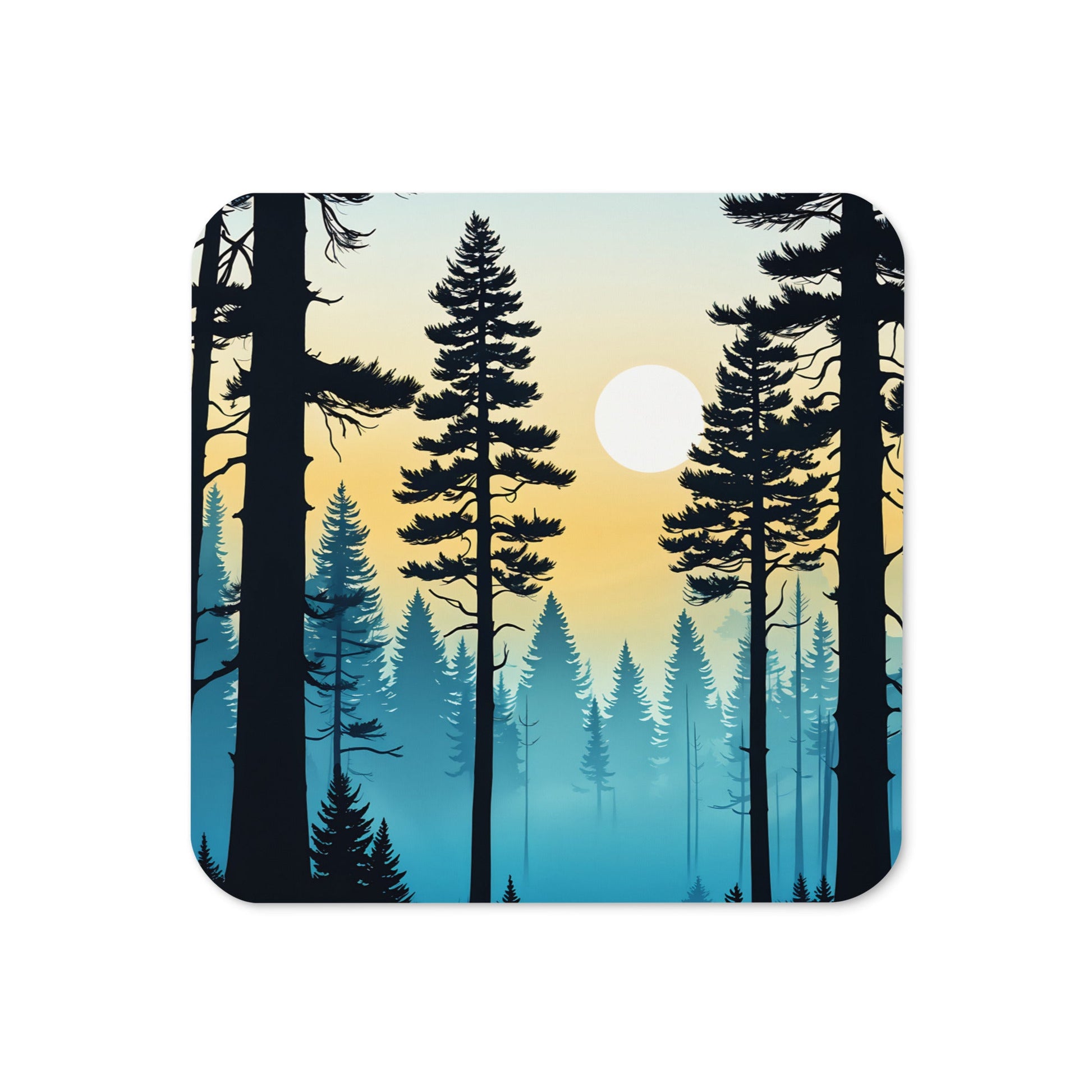 Misty Forest Cork - back Coaster - Coasters - Discovery Co.