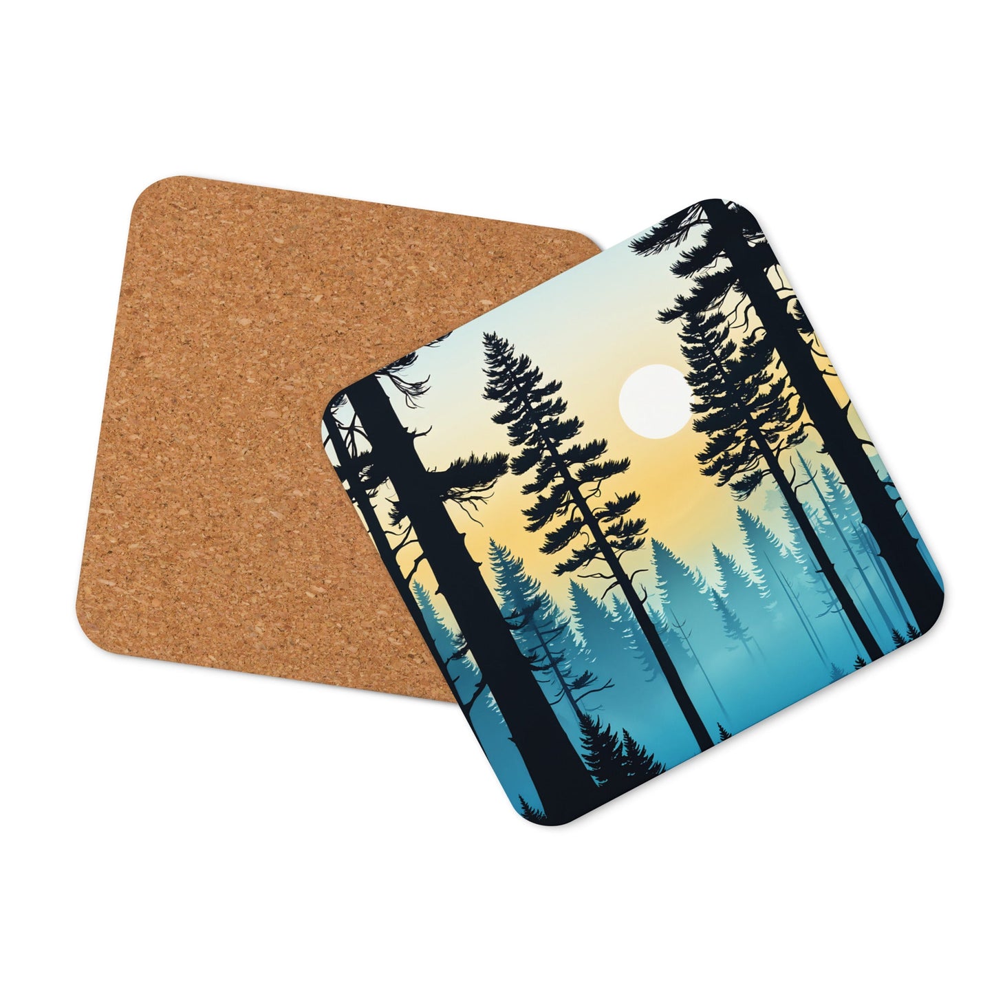 Misty Forest Cork - back Coaster - Coasters - Discovery Co.