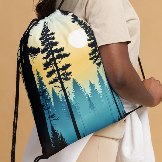 Misty Forest Drawstring Bag - Drawstring Bag - Discovery Co.