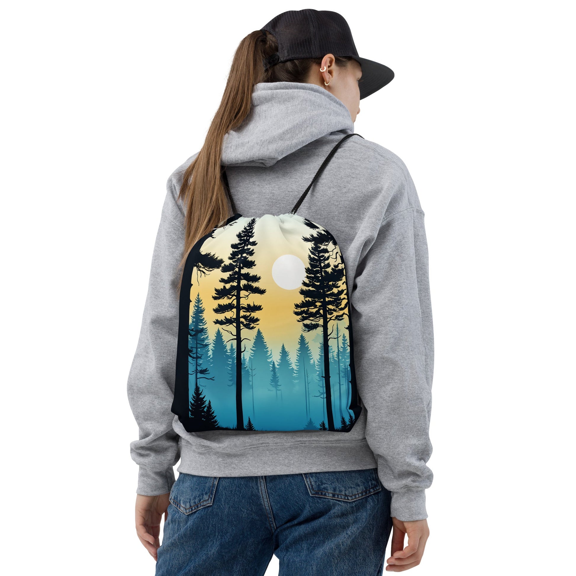 Misty Forest Drawstring Bag - Drawstring Bag - Discovery Co.