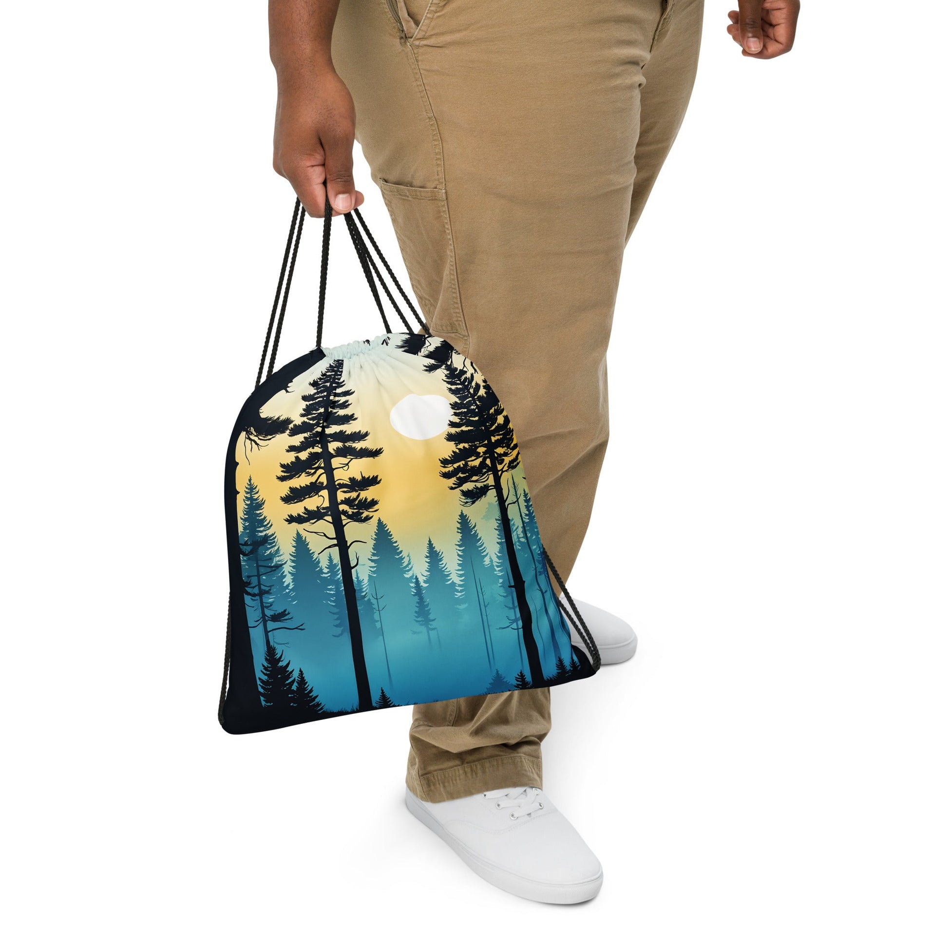 Misty Forest Drawstring Bag - Drawstring Bag - Discovery Co.