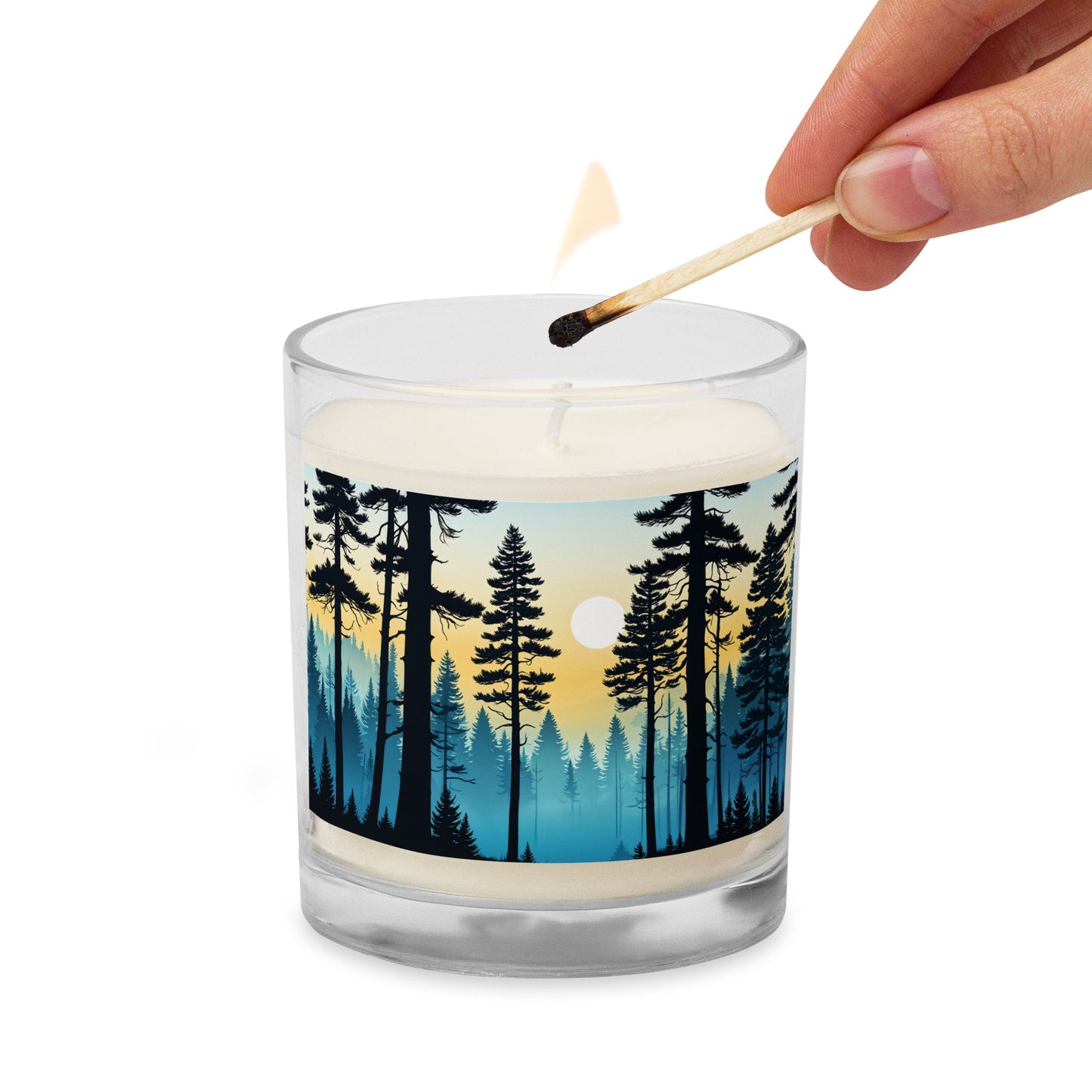 Misty Forest Glass Jar Soy Wax Candle - Candles - Discovery Co.