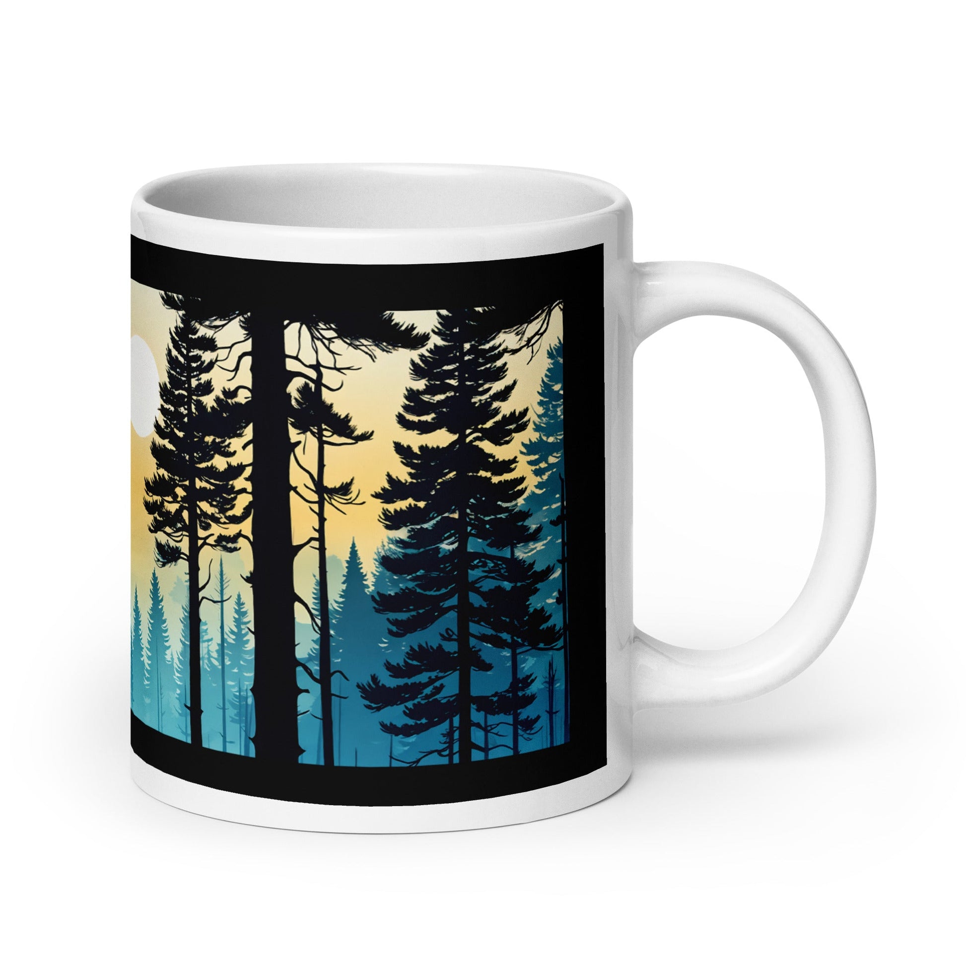 Misty Forest White Glossy Mug (11 oz, 15 oz, 20 oz) - Mugs - Discovery Co.