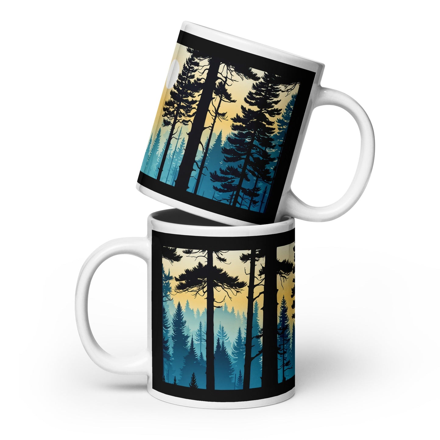 Misty Forest White Glossy Mug (11 oz, 15 oz, 20 oz) - Mugs - Discovery Co.