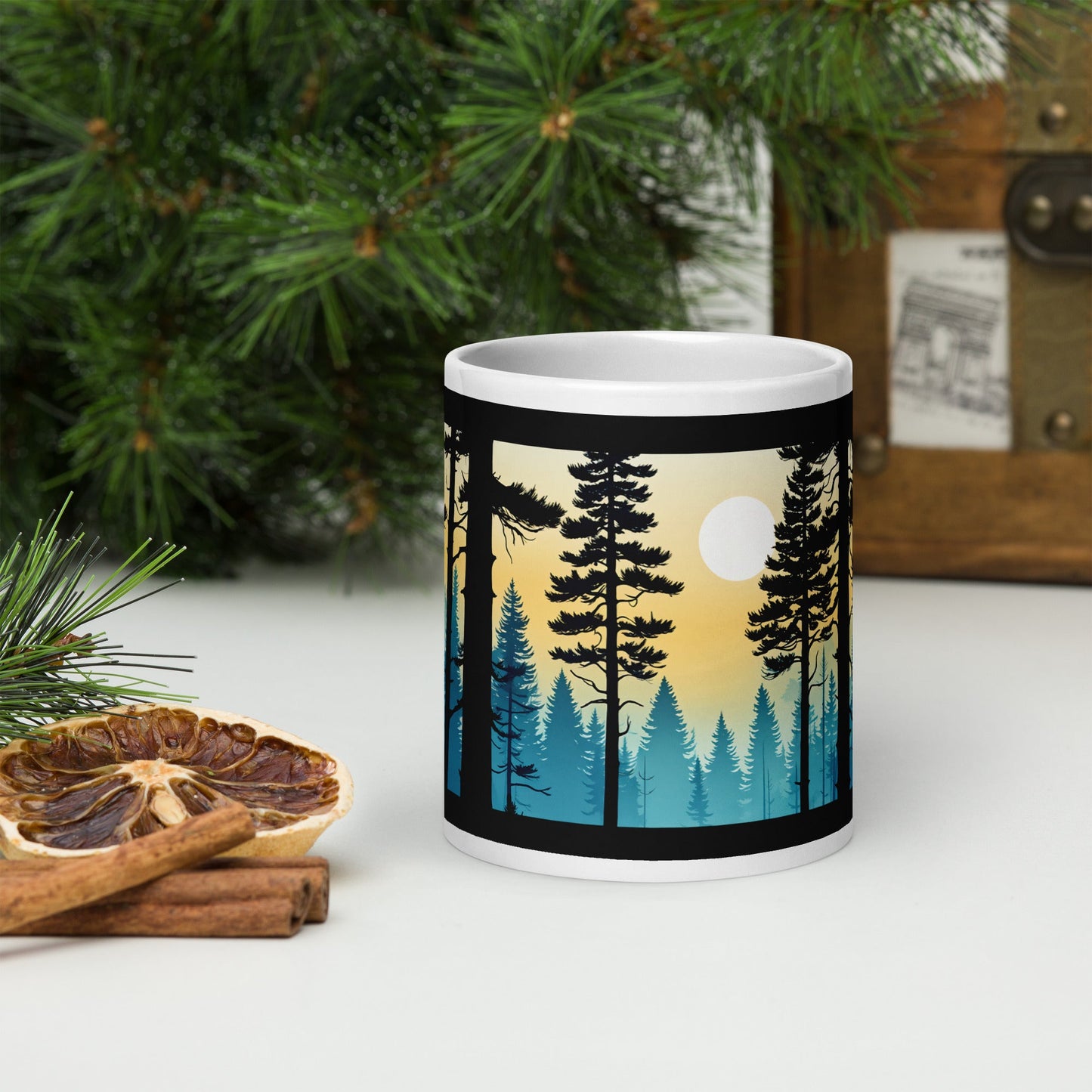 Misty Forest White Glossy Mug (11 oz, 15 oz, 20 oz) - Mugs - Discovery Co.